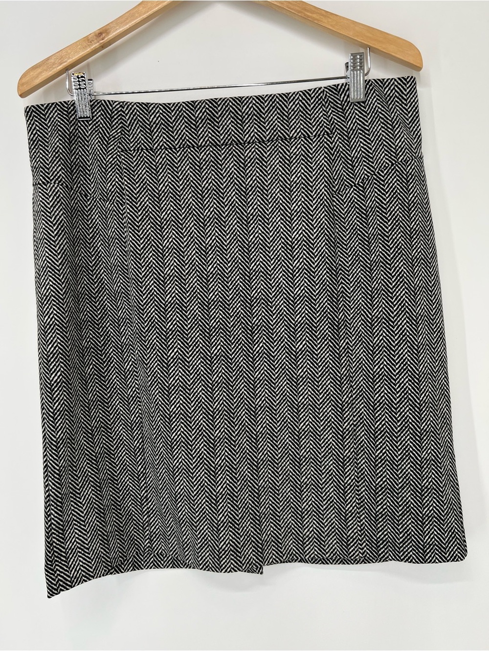 Michael Kors Black and White Herringbone Pencil‎ Skirt